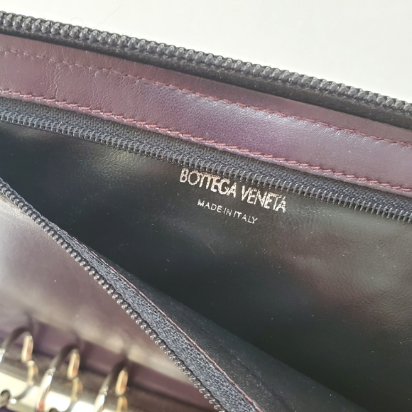 BOTTEGA VENTA Classic Intrecciato Purple Leather Clutch Purse Handbag Or… - Picture 4 of 14